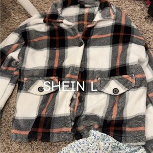 Plaid Button-Up Jacket